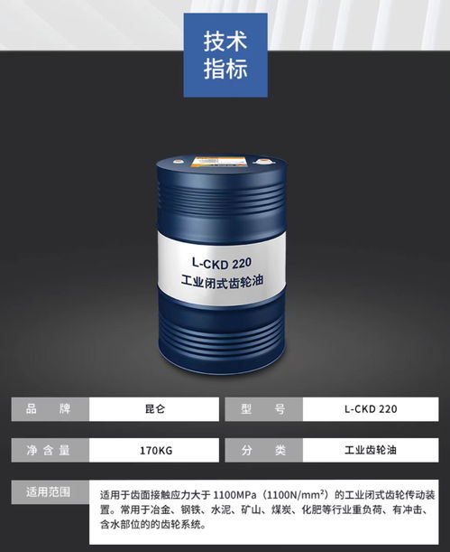 机台守护者 解密昆仑工业齿轮油CKD 220的极压润滑技术
